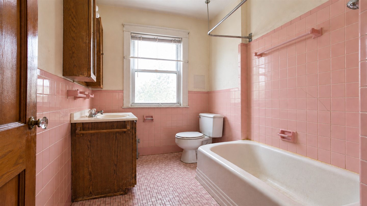From pink to mineral softness. — before